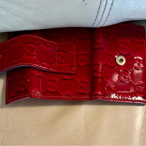 Gucci Key Case leather, Guccissima, Red. Heart Closure - Picture 7 of 8